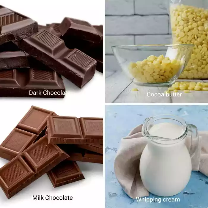 مواد لازم در طرز تهیه شکلات بن بن